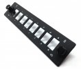 Hyperline 250386 FO-FP-W140H42-8SC/DLC-BK Лицевая панель (модуль) для установки 8-SC(DLC)