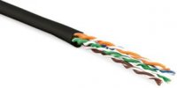 Hyperline Кабель витая пара, неэкранированная U/UTP, категория 5e UUTP4-C5E-S24-OUT-LSZH-BK-500