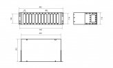 Hyperline 416822 FO-19R-3U-12xSLT-W140H42-96UN-BK Бокс оптический универсальный 19", от 8 до 96 портов