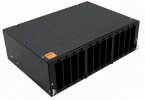 Hyperline Бокс оптический универсальный 19 выдвижной с полкой FO-19V-3U-12xSLT-W130H30-96UN-BK
