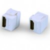 Hyperline Вставка формата Keystone Jack с проходным адаптером HDMI KJ1-HDMI-AS18-WH