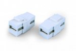 Hyperline Вставка формата Keystone Jack USB 2.0 (Type A) под винт KJ1-USB-A2-SCRW-WH