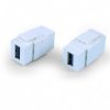 Hyperline Вставка формата Keystone Jack с проходным адаптером USB 3.0 KJ1-USB-A3-WH