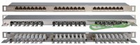 Hyperline Патч-панель высокой плотности 19 0.5U, 24 порта RJ-45, PPHD-19-24-8P8C-C5E-SH-110D
