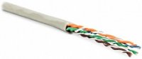 Hyperline Кабель витая пара, неэкранированная U/UTP, категория 5e, 4 пары (24 AWG), многожильный (patсh), UUTP4-C5E-P24-IN-PVC-GY-305
