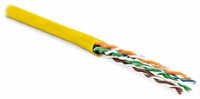 Hyperline Кабель витая пара, неэкранированная U/UTP, категория 5e, 4 пары (24 AWG), многожильный (patсh), UUTP4-C5E-P24-IN-LSZH-YL-305