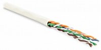 Hyperline Кабель витая пара, неэкранированная U/UTP, категория 5e, 4 пары (24 AWG), многожильный (patсh), UUTP4-C5E-P24-IN-LSZH-WH-305