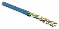 Hyperline Кабель витая пара, неэкранированная U/UTP, категория 5e, 4 пары (24 AWG), UUTP4-C5E-P24-IN-LSZH-BL-305