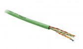 Hyperline Кабель витая пара, неэкранированная U/UTP, категория 6, 4 пары (23 AWG), одножильный (solid), UUTP4-C6-S23-IN-PVC-GN-305