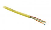 Hyperline Кабель витая пара, неэкранированная U/UTP, категория 6, 4 пары (23 AWG), одножильный (solid), UUTP4-C6-S23-IN-PVC-YL-305