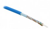 Hyperline Кабель витая пара, экранированная F/UTP, категория 5e, 4 пары (24 AWG), одножильный (solid), FUTP4-C5E-S24-IN-PVC-BL-305