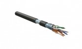 Hyperline Кабель витая пара F/UTP, категория 5e, 4 пары (24 AWG), одножильный(solid), FUTP4-C5E-S24-IN-LSZH-BK-305