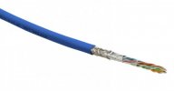 Hyperline Кабель витая пара SF/UTP, категория 5e, 4 пары (24 AWG), одножильный (solid), SFUTP4-C5E-S24-IN-LSZH-BL-305