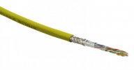 Hyperline Кабель витая пара SF/UTP, категория 5e, 4 пары (24 AWG), одножильный (solid), SFUTP4-C5E-S24-IN-LSZH-YL-305