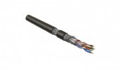Hyperline Кабель витая пара, экранированная SF/UTP, категория 5e, 4 пары (26 AWG), многожильный (patch), SFUTP4-C5E-P26-IN-LSZH-BK-305