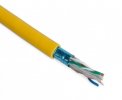 Hyperline Кабель витая пара, экранированная F/UTP, категории 5e, 4 пары (26 AWG), многожильный (patch), FUTP4-C5E-P26-IN-PVC-YL-305