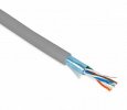 Hyperline Кабель витая пара, экранированная F/UTP, категории 5e, 4 пары (26 AWG), многожильный (patch), FUTP4-C5E-P26-IN-PVC-GY-305