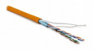 Hyperline Кабель витая пара, экранированная F/UTP, кат. 5e, 4 пары (26 AWG), многожильный (patch), FUTP4-C5E-P26-IN-PVC-OR-305
