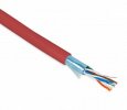 Hyperline Кабель витая пара, экранированная F/UTP, категории 5e, 4 пары (26 AWG), многожильный (patch), FUTP4-C5E-P26-IN-PVC-RD-305