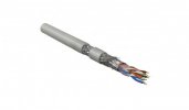 Hyperline Кабель витая пара, экранированная SF/UTP, категория 5e, 4 пары (26 AWG), многожильный (patch), SFUTP4-C5E-P26-IN-PVC-GY-305