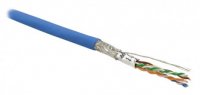 Hyperline Кабель витая пара, экранированная SF/UTP, категория 6, 4 пары (26 AWG), многожильный (patch), SFUTP4-C6-P26-IN-LSZH-BL-500