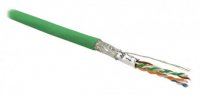 Hyperline Кабель витая пара, экранированная SF/UTP, категория 6, 4 пары (26 AWG), многожильный (patch), SFUTP4-C6-P26-IN-LSZH-GN-500
