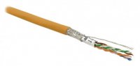 Hyperline Кабель витая пара, экранированная SF/UTP, категория 6, 4 пары (26 AWG), многожильный (patch), SFUTP4-C6-P26-IN-LSZH-OR-500