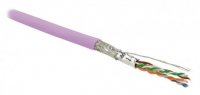 Hyperline Кабель витая пара, экранированная SF/UTP, категория 6, 4 пары (26 AWG), многожильный (patch), SFUTP4-C6-P26-IN-LSZH-PK-500