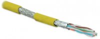 Hyperline Кабель витая пара, экранированная (S/FTP), категория 6a, 4 пары (23 AWG), одножильный (solid), SFTP4-C6A-S23-IN-LSZH-YL-500