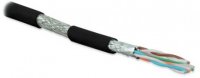 Hyperline Кабель витая пара, экранированная (S/FTP), категория 6a, 4 пары (23 AWG), одножильный (solid), SFTP4-C6A-S23-IN-LSZH-BK-500