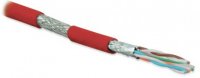 Hyperline Кабель витая пара, экранированная (S/FTP), категория 6a, 4 пары (23 AWG), одножильный (solid), SFTP4-C6A-S23-IN-LSZH-RD-500
