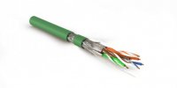 Hyperline Кабель витая пара, экранированная S/FTP, категория 7A (1000MHz), 4 пары (23 AWG), одножильный (solid), SFTP4-C7A-S23-IN-LSZH-GN-500