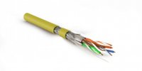 Hyperline Кабель витая пара, экранированная S/FTP, категория 7A (1000MHz), 4 пары (23 AWG), одножильный (solid), SFTP4-C7A-S23-IN-LSZH-YL-500
