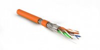 Hyperline Кабель витая пара, экранированная S/FTP, категория 7(600MHz), 4 пары (23 AWG), одножильный (solid), SFTP4-C7-S23-IN-LSZH-OR-500