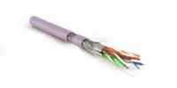 Hyperline Кабель витая пара, экранированная S/FTP, категория 7(600MHz), 4 пары (23 AWG), одножильный (solid), SFTP4-C7-S23-IN-LSZH-PK-500
