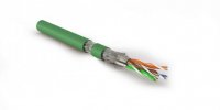 Hyperline Кабель витая пара, экранированная S/FTP, категория 7 (600 MHz), 4 пары (26 AWG), многожильный (patch), SFTP4-C7-P26-IN-LSZH-GN-500