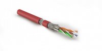Hyperline Кабель витая пара, экранированная S/FTP, категория 7 (600 MHz), 4 пары (26 AWG), многожильный (patch), SFTP4-C7-P26-IN-LSZH-RD-500