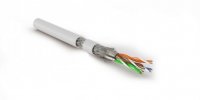 Hyperline Кабель витая пара, экранированная S/FTP, категория 7 (600 MHz), 4 пары (26 AWG), многожильный (patch), SFTP4-C7-P26-IN-LSZH-WH-500
