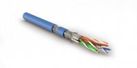 Hyperline Кабель витая пара, экранированная S/FTP, категория 8.1 (Класс I, 2000MHz), 4 пары (23 AWG), одножильный (solid), SFTP4-C8.1-S23-IN-LSZH-BL-500
