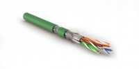 Hyperline Кабель витая пара, экранированная S/FTP, категория 8.1 (Класс I, 2000MHz), 4 пары (23 AWG), одножильный (solid), SFTP4-C8.1-S23-IN-LSZH-GN-500