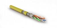 Hyperline Кабель витая пара, экранированная S/FTP, категория 8.1 (Класс I, 2000MHz), 4 пары (23 AWG), одножильный (solid), SFTP4-C8.1-S23-IN-LSZH-YL-500