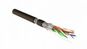 Hyperline Кабель витая пара, экранированная (S/FTP), категория 7A, 4 пары (23AWG), одножильный (solid), SFTP4-C7A-S23-OUT-PE-BK-500