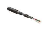 Hyperline Кабель для шины PROFIBus-DP, 1x2x22 AWG, многопроволочные жилы (patch), SF/UTP, бронированный, SHF1/SHF1, PFDP-SF-1x2x22/7-ARM/W-SHF1/SHF1-BK