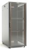 Hyperline Шкаф напольный 19-дюймовый, 22U, 1166x600х600 мм (ВхШхГ), передняя стеклянная дверь со стальными перфорированными боковинами, TTB-2266-AS-RAL7035
