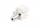 Hyperline 247762 KJ1-TRS-D3.5-WH Вставка формата Keystone Jack с проходным адаптером TRS 3.5 мм