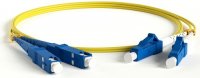 Hyperline Патч-корд волоконно-оптический (шнур) SM 9/125 (OS2), LC/UPC-SC/APC, 2.0 мм, simplex, LSZH, 2 м, FC-S2-9-LC/UR-SC/AR-H-2M-LSZH-YL