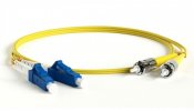 Hyperline Патч-корд волоконно-оптический (шнур) SM 9/125 (OS2), LC/UPC-ST/UPC, 2.0 мм, simplex, LSZH, 0.6 м, FC-S2-9-LC/UR-ST/UR-H-0.6M-LSZH-YL