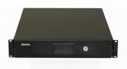 Hyperline 481716 TDR3-2U-460-RAL9004 Полка (ящик) для документов с замком, 2U, 88х483х460мм