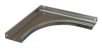 Hyperline 517235 RST-AHS90-400-100-0,8-R100-SZ Угол 90° горизонтальный плавный 400x100 R100-0,8 мм
