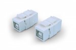 Hyperline 247148 KJ1-USB-B2-WH Вставка формата Keystone Jack с проходным адаптером USB 2.0